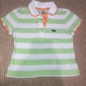 Lacoste Youth size 6 collard shirt